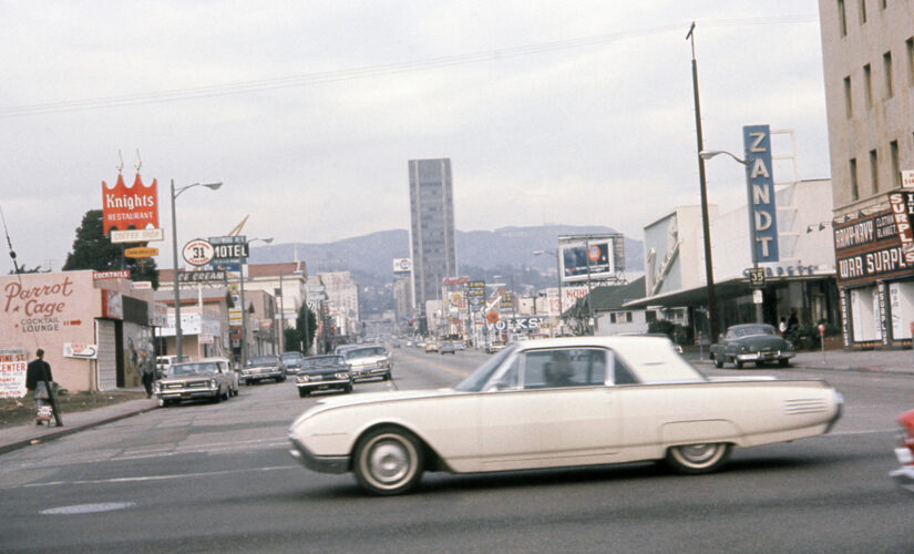 Amazing dash cam footage captures close call accident on Hollywood’s Sunset Strip … in 1963!