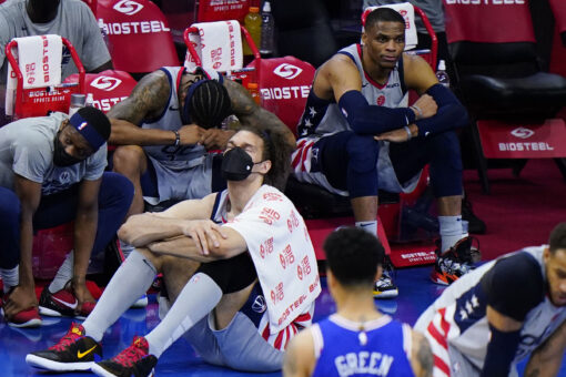 Without Embiid, 76ers roll past Wizards and into 2nd round