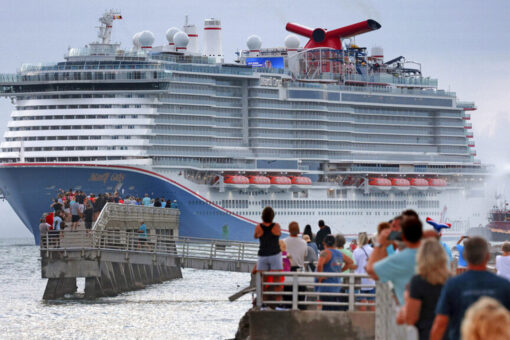 Carnival’s Mardi Gras arrives at Port Canaveral in Florida