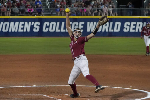 Montana Fouts throws perfect game, leads Alabama past UCLA in WCWS