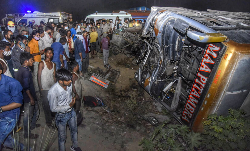 Bus with migrant workers collides with van in India; 17 dead