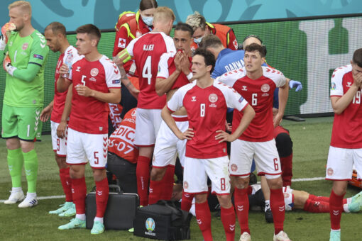 Denmark’s Christian Eriksen collapses on field, receives CPR as Euro 2020 match against Finland is suspended