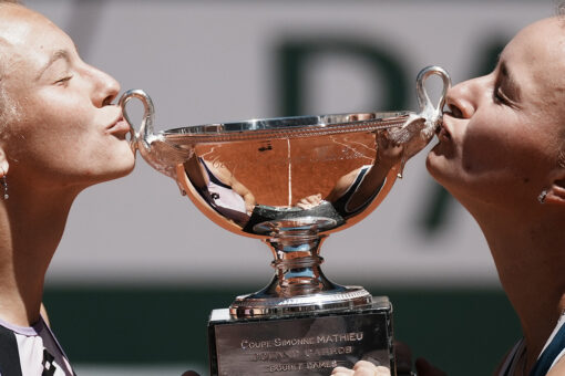 Krejcikova completes titles sweep in Paris with Siniakova