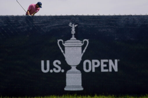 US Open male ‘streaker’ takes a swing on course before tackled by police