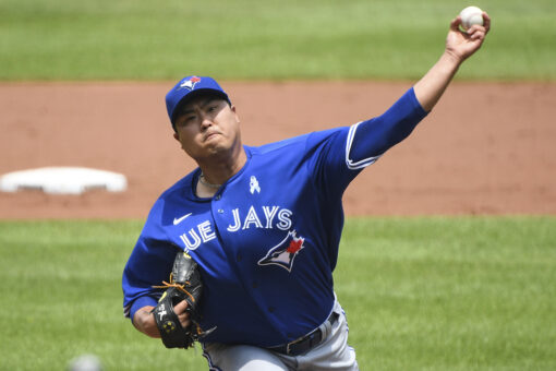 McGuire hits 3 doubles as Ryu, Blue Jays beat Orioles 7-4