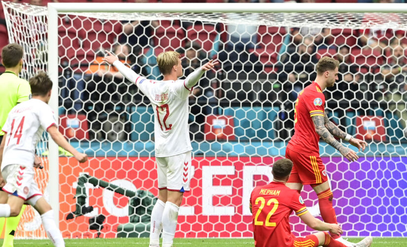 Dolberg scores 2, Denmark beats Wales 4-0 at Euro 2020