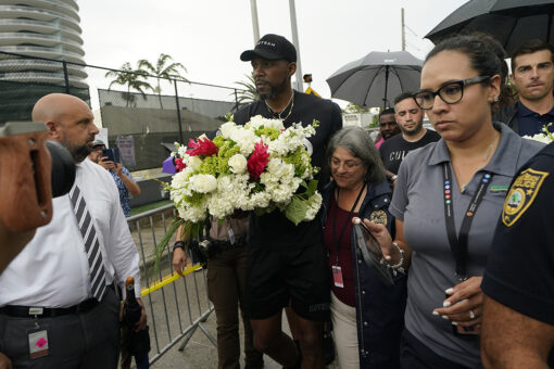 ‘Continue to pray’: In Surfside, NBA’s Haslem offers support