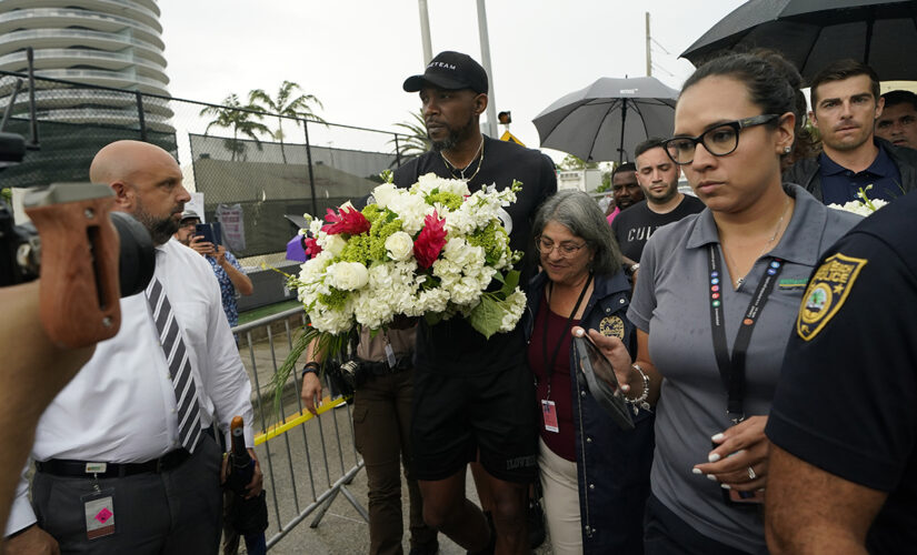 ‘Continue to pray’: In Surfside, NBA’s Haslem offers support