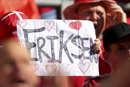 Denmark, Belgium applaud Christian Eriksen during Euro 2020 match