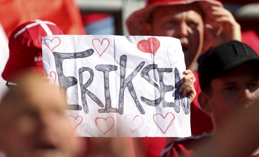 Denmark, Belgium applaud Christian Eriksen during Euro 2020 match