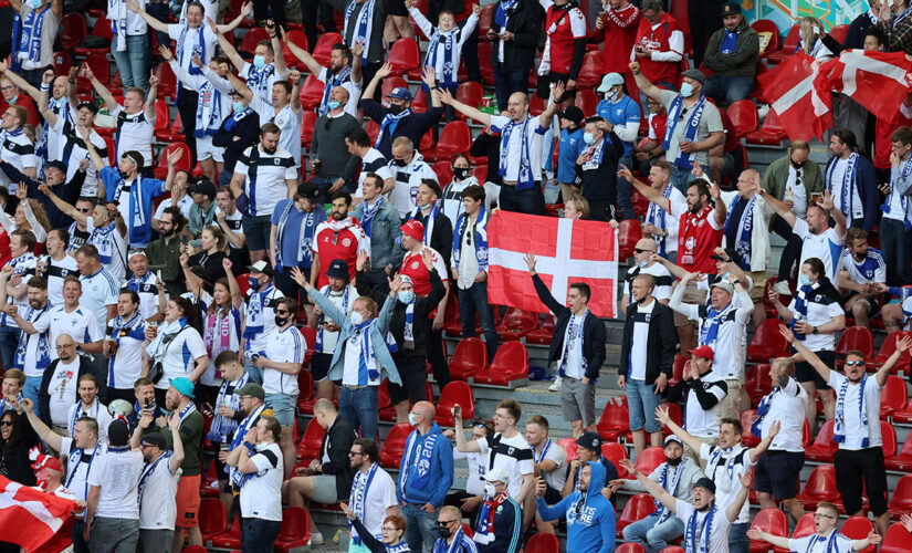 Euro 2020 crowd breaks out in deafening chant in support of Christian Eriksen: ‘Football is beautiful’