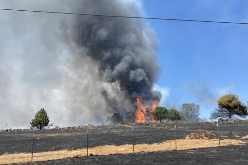 California wildfire forces Air Force base evacuations
