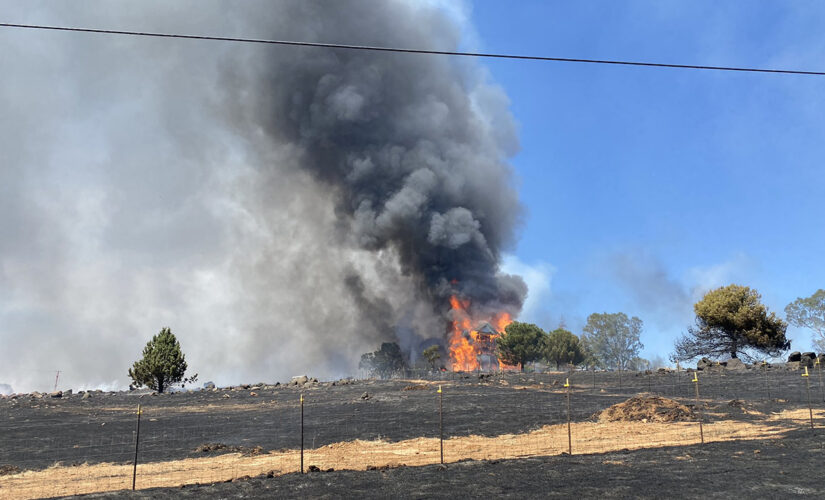 California wildfire forces Air Force base evacuations