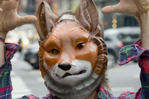 Woman wearing fox costume chases daughter down Chicago streets