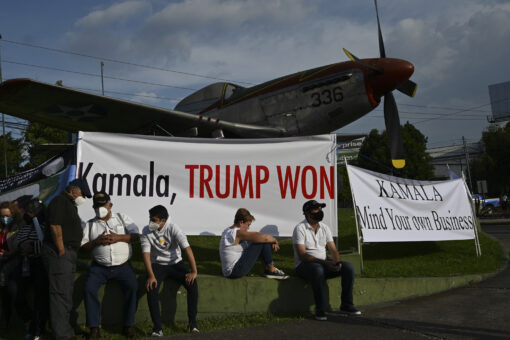 Guatemala protesters display signs telling Harris to ‘mind your own business’