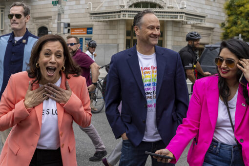 Kamala Harris becomes first sitting VP to join Pride march, calls for passage of GOP-opposed Equality Act