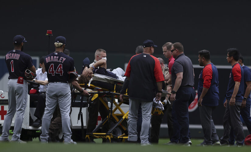 Indians’ Josh Naylor stretchered off field after scary incident vs. Twins