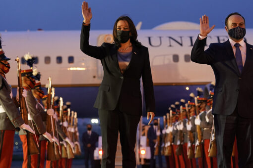 Harris staff says climate, economy among ‘main drivers’ of migration after Guatemala president blames US