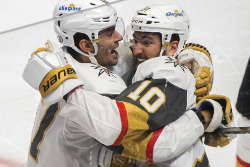 Roy scores 1:18 into OT, Vegas-Montreal series tied 2-2