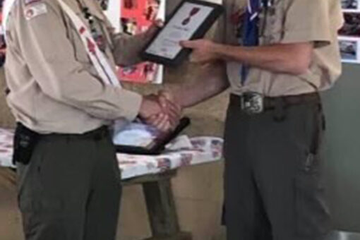 Eagle Scout receives ‘Heroism Award’ for pulling woman from burning car