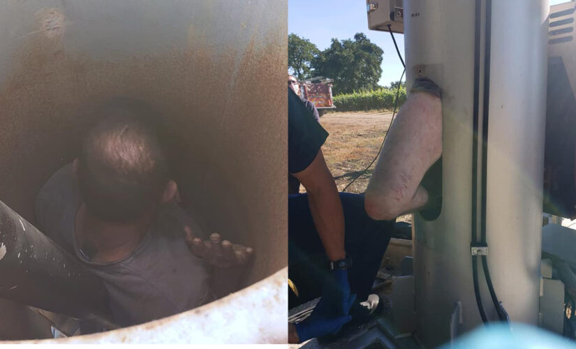 California man climbs inside farm equipment, gets trapped for 2 days