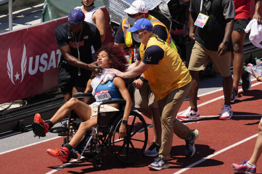 US heptathlete Taliyah Brooks faints, Olympic trials briefly halted as extreme heat plagues Pacific Northwest