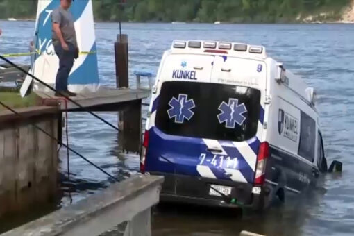 NY woman allegedly drives stolen ambulance into bay following police chase