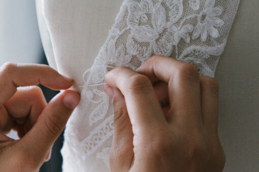 Bride hand-knit her own wedding dress in 9 months, shows it off on TikTok