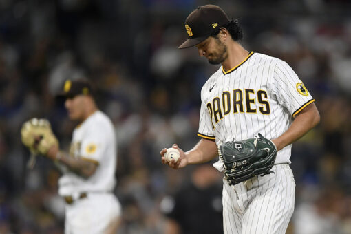 Darvish fans 11, Padres get 2 big homers to beat Dodgers 6-2