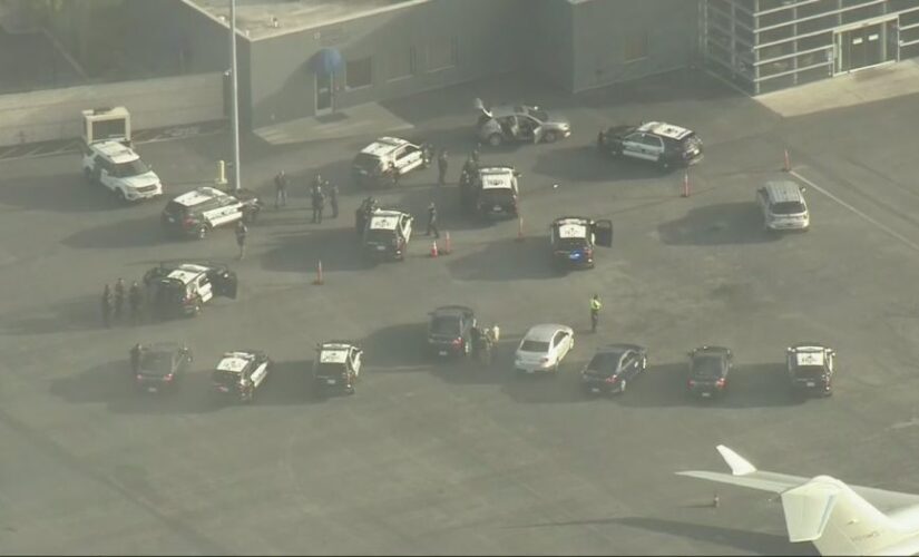 Security breach reported at LAX, car drives on runway, heavy police response