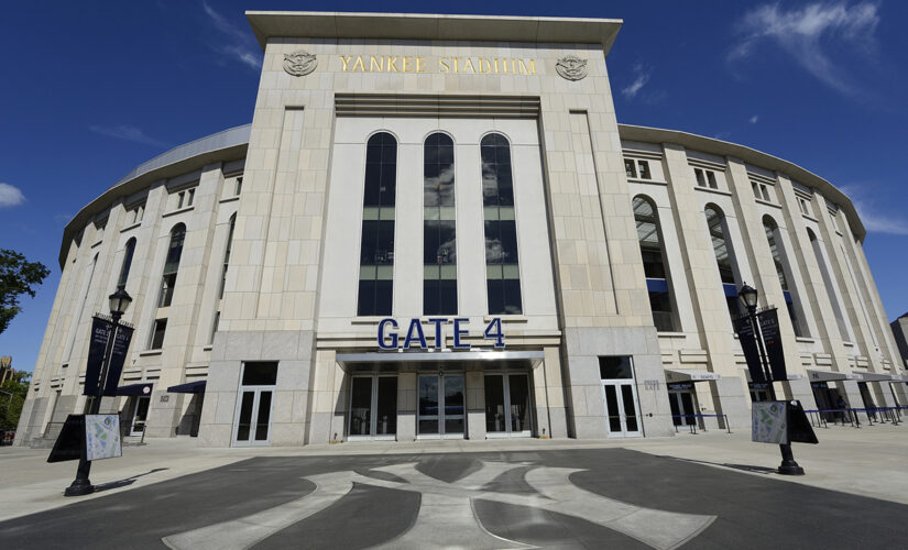 MLB fan gets blasted by security guard after running onto field at Yankee Stadium