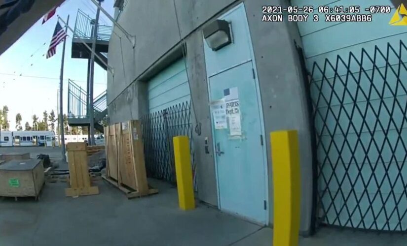 California rail-yard shooting: Police release dramatic body-cam video