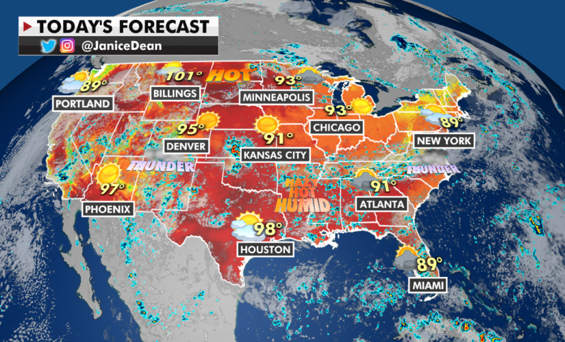 Strong storms possible in upper Midwest; heat, humidity move into central US