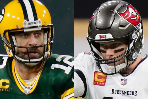 Aaron Rodgers delivers hilarious commentary on Tom Brady’s golf game ahead of ‘The Match’