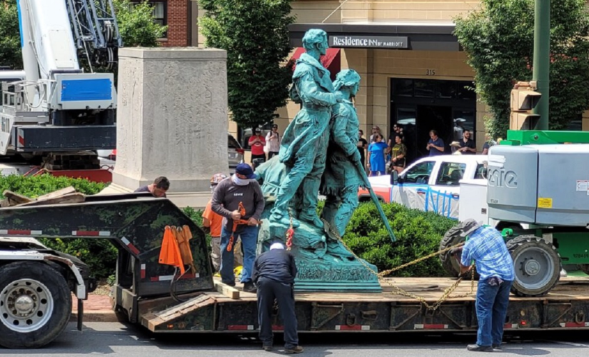 Statue of Lewis, Clark and Sacagawea toppled in Charlottesville