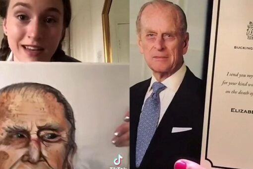 Woman says she received thank you note from Queen Elizabeth for painting of Prince Philip