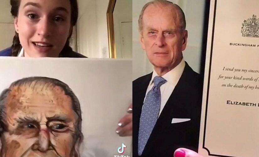 Woman says she received thank you note from Queen Elizabeth for painting of Prince Philip