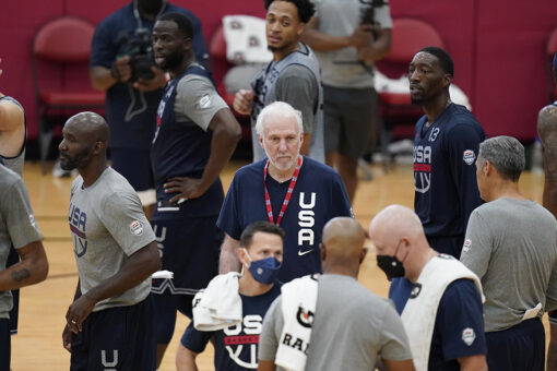 Camp Pop: US basketball team opens Olympic practice in Vegas