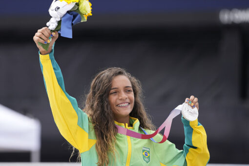 Brazilian skateboarder Rayssa Leal returns home from Olympics to ‘Little Fairy’ trademark surprise