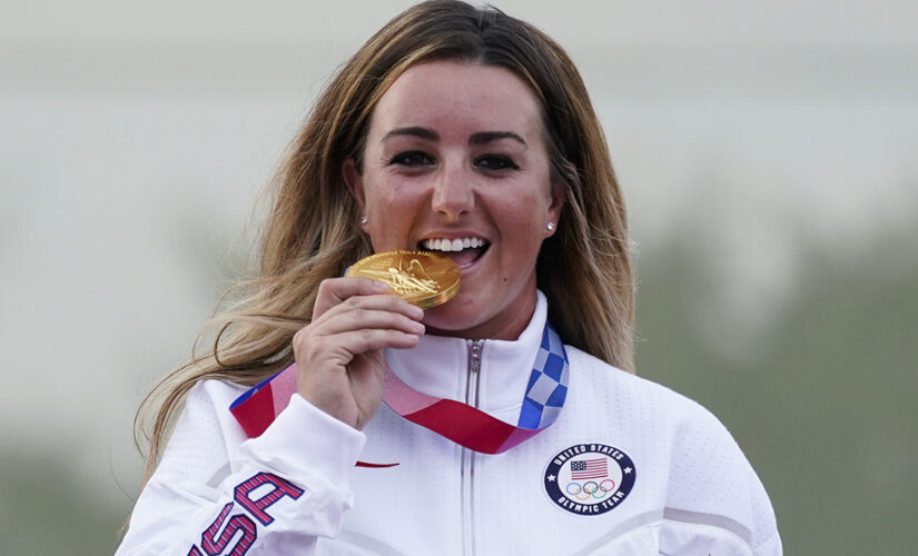 US Army Olympian Amber English takes home gold medal in skeet shooting