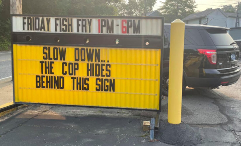 Pennsylvania deli warns of hiding police car: ‘The cop hides behind this sign’