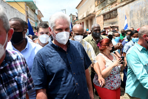 Cuban president urges country’s ‘revolutionary’ citizens to counter protesters