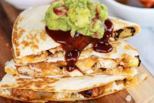 ‘Hawaiian BBQ Quesadillas with Pineapple-Mango Guacamole’ perfectly combines sweet and spicy: Try the recipe