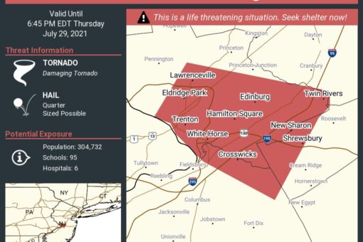 New Jersey, Pennsylvania see tornado as severe storms impact East Coast