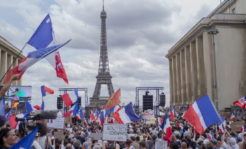 French protesters reject bill requiring vaccine passes