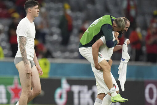 Italy strips down to underwear in odd celebration after Euro 2020 win over Belgium