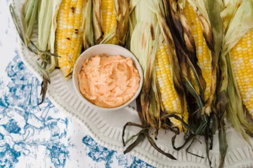 Grilled corn on the cob recipe with spicy butter adds a perfect kick to your July 4 meal
