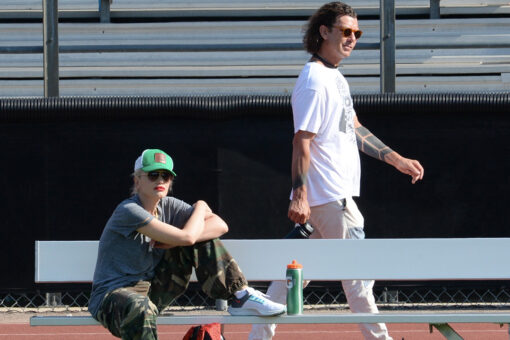 Gwen Stefani, Gavin Rossdale spotted keeping their distance during first reunion since she wed Blake Shelton