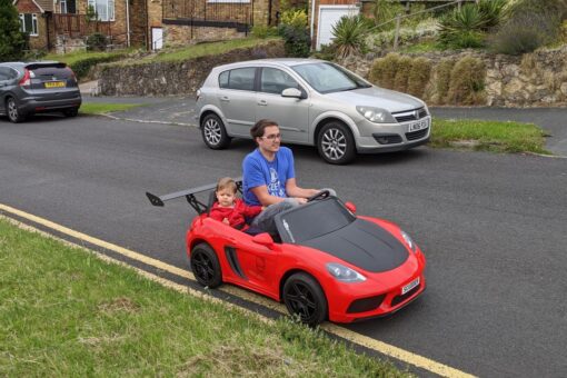 Dad upgrades toy car in attempt to make it ‘road legal’ after he got pulled over: ‘Inspired me’