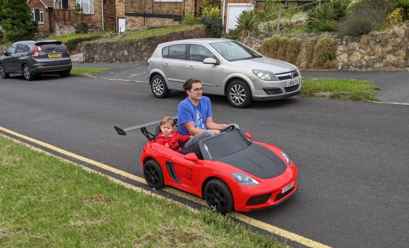 Dad upgrades toy car in attempt to make it ‘road legal’ after he got pulled over: ‘Inspired me’